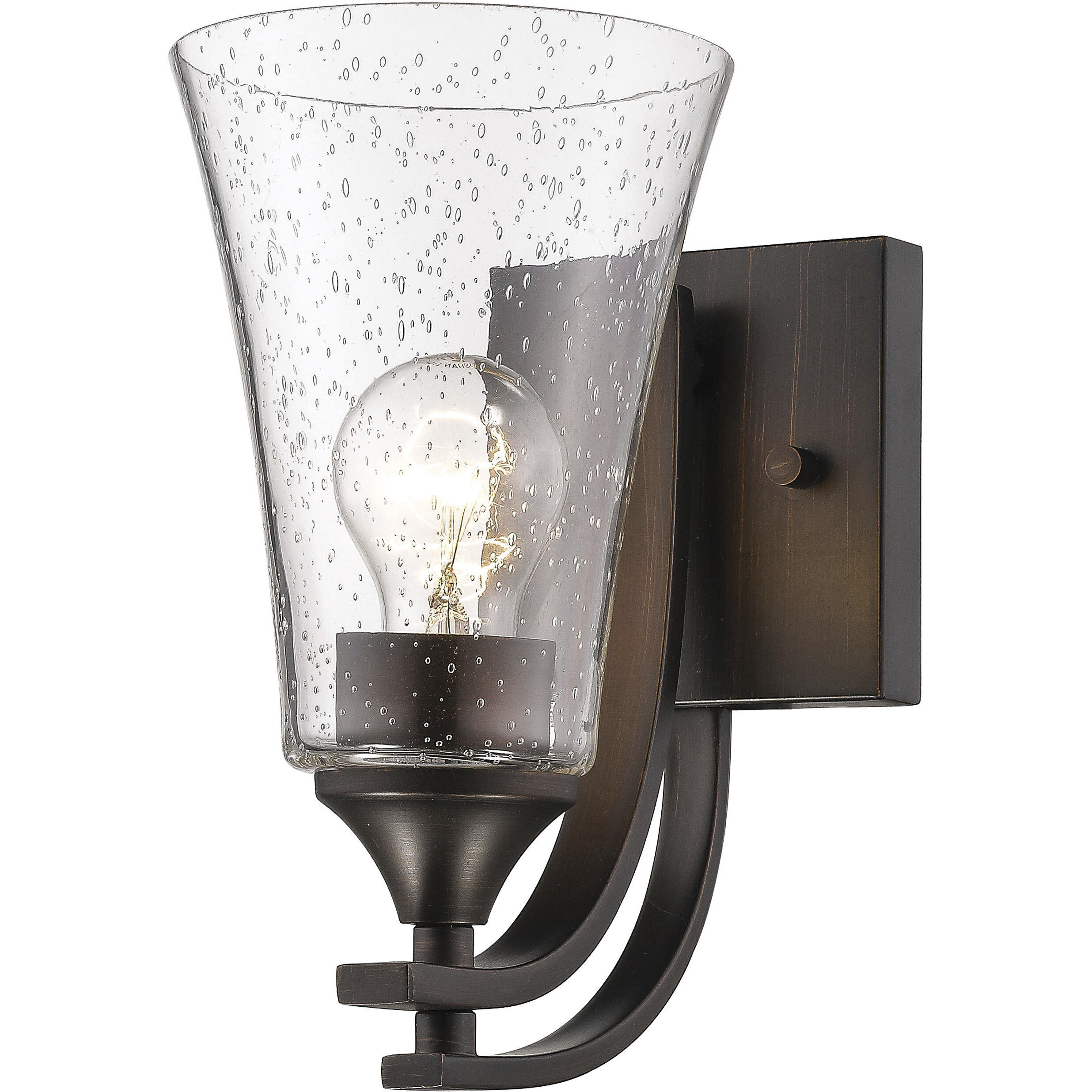 Natalie Wall Sconce Wall Light in Rubbed Bronze